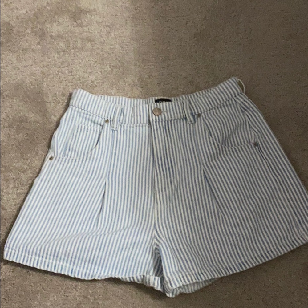 BDG striped jean shorts